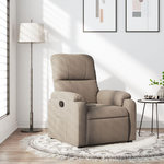 VIDAXL Fauteuil inclinable taupe tissu microfibre