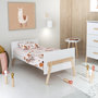 Voir la diapositive 4 : AT4 Lit bébé évolutif en bois CANAILLE Blanc et Hêtre Verni 70 x 140 cm
