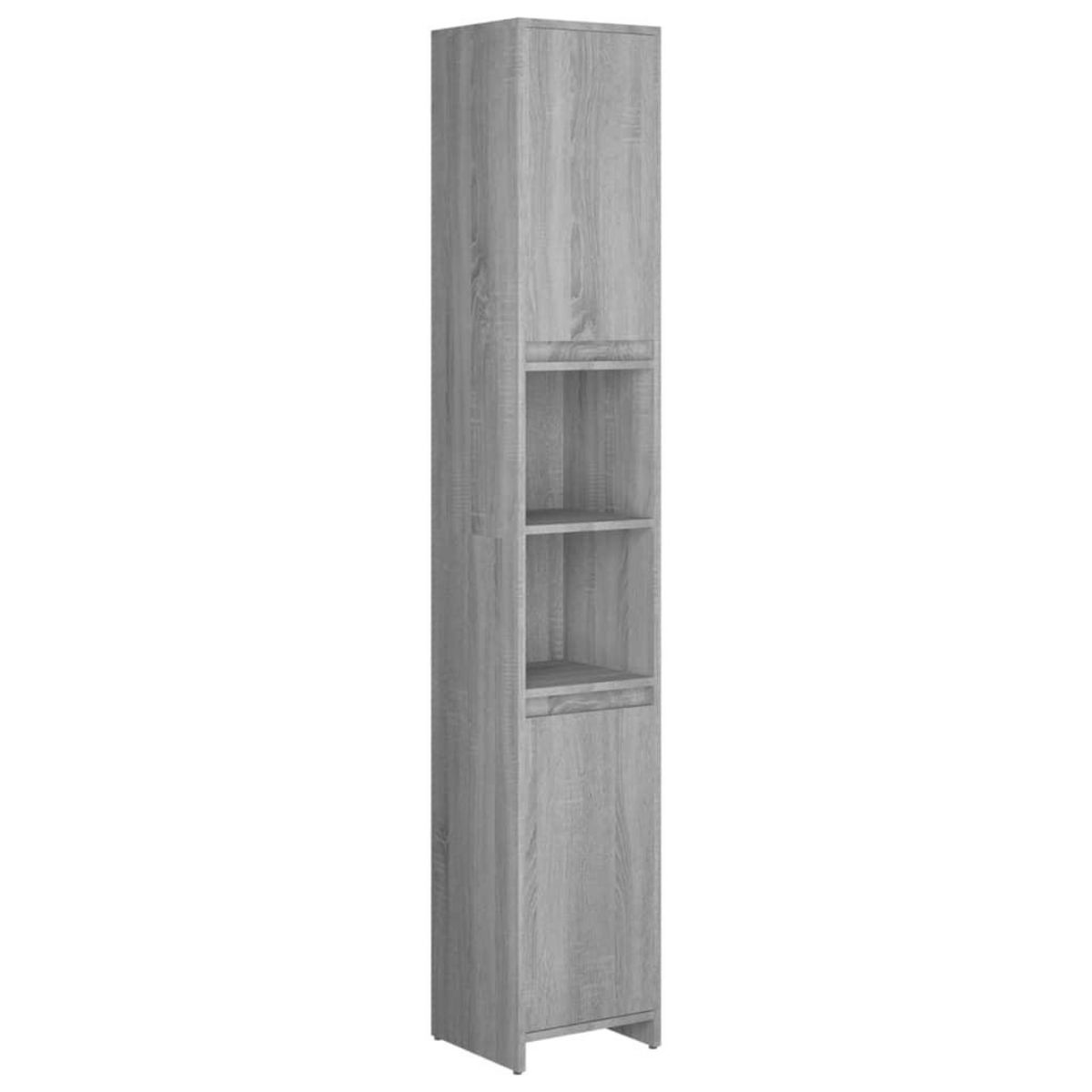 VIDAXL Armoire de bain Sonoma gris 30x30x183,5 cm Bois d'ingenierie
