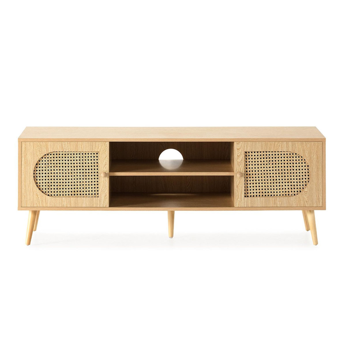 VS VENTA-STOCK Meuble Tv Luna 2 portes couleur Chêne