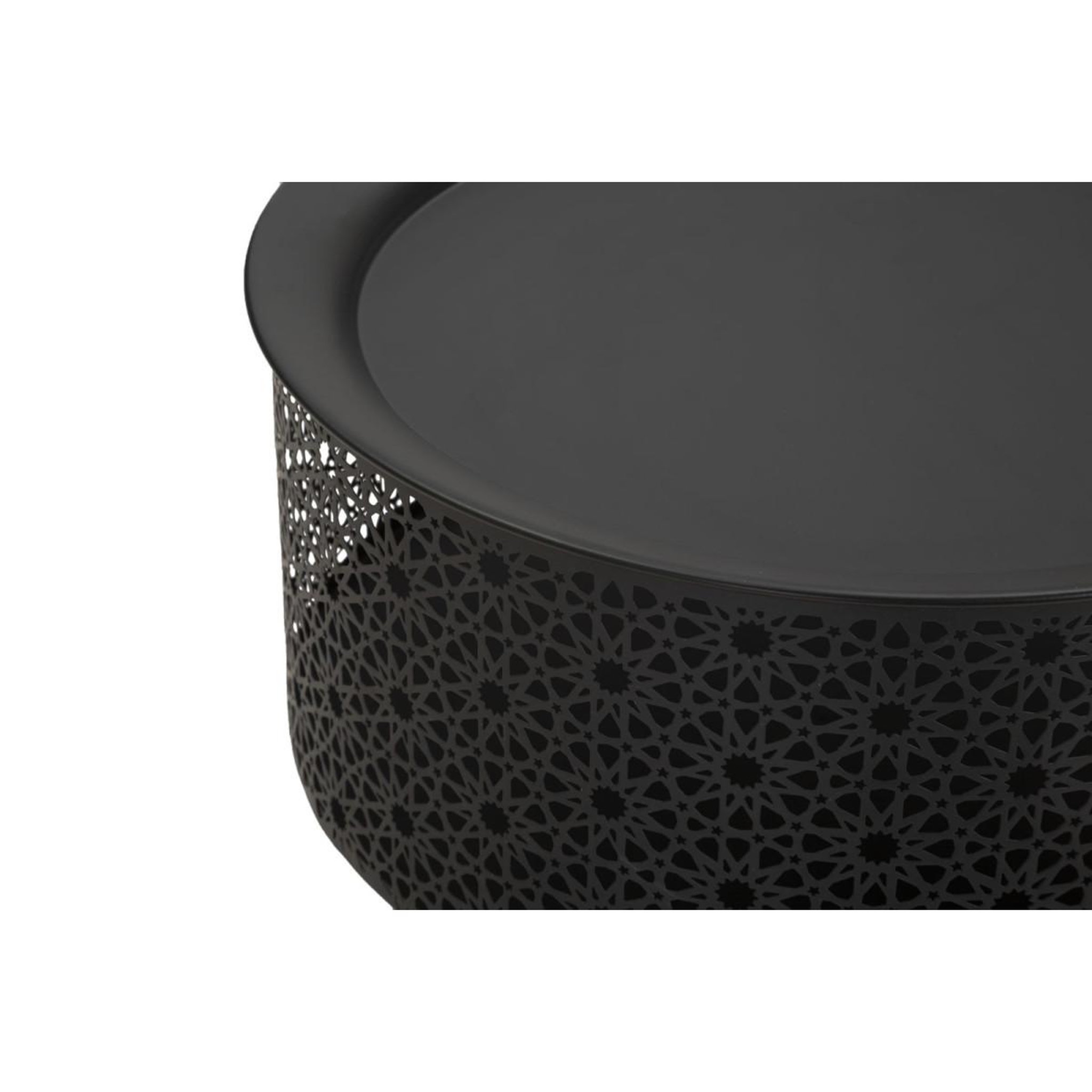Voir la diapositive 4 : Paris Prix Table d'appoint avec rangement  blacky  50cm noir & or