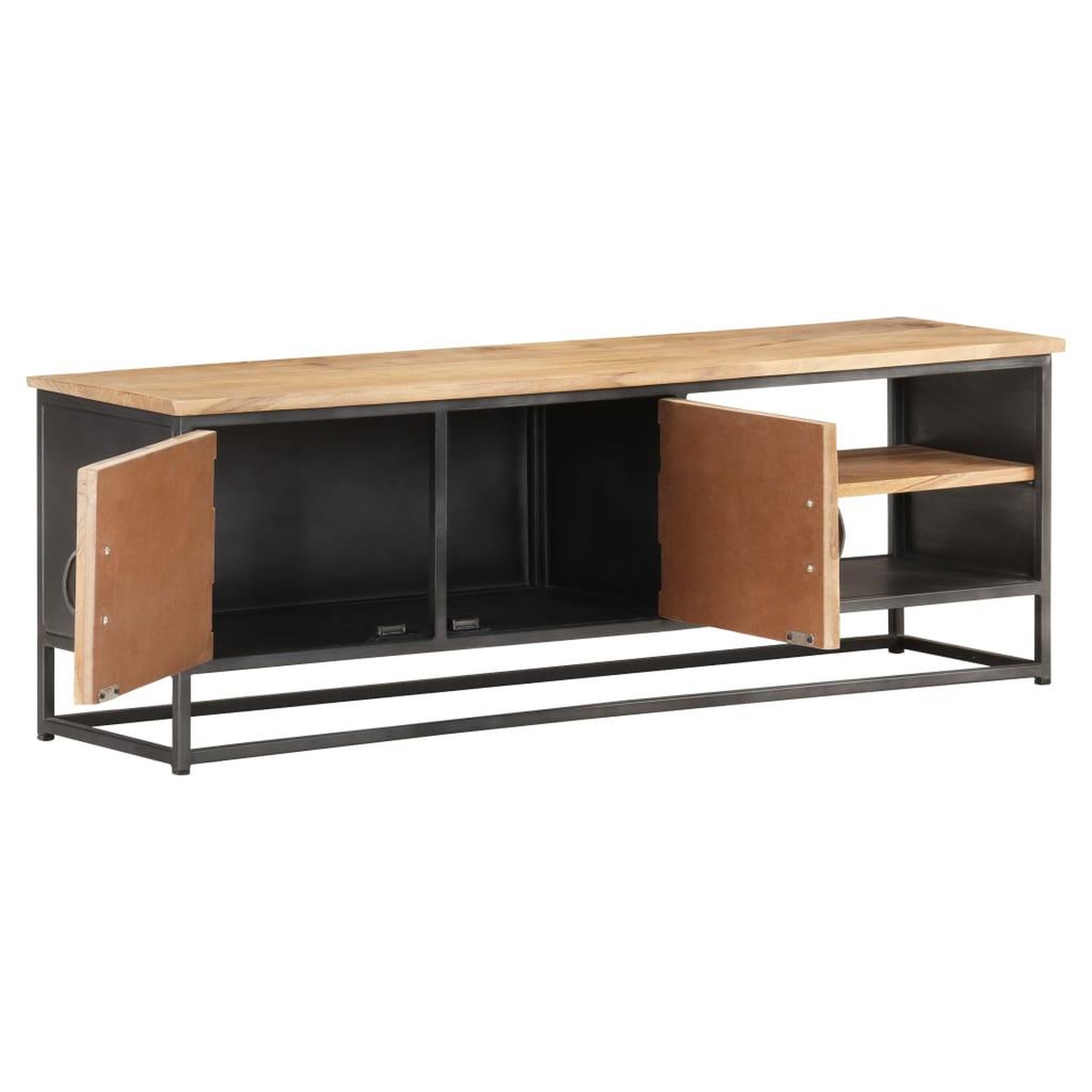 Voir la diapositive 3 : VIDAXL Meuble tv 120x30x40 cm bois d'acacia massif