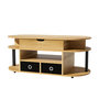 Voir la diapositive 1 : MERAX Table Basse Avec 2 Tiroirs Et Bureau Relevable