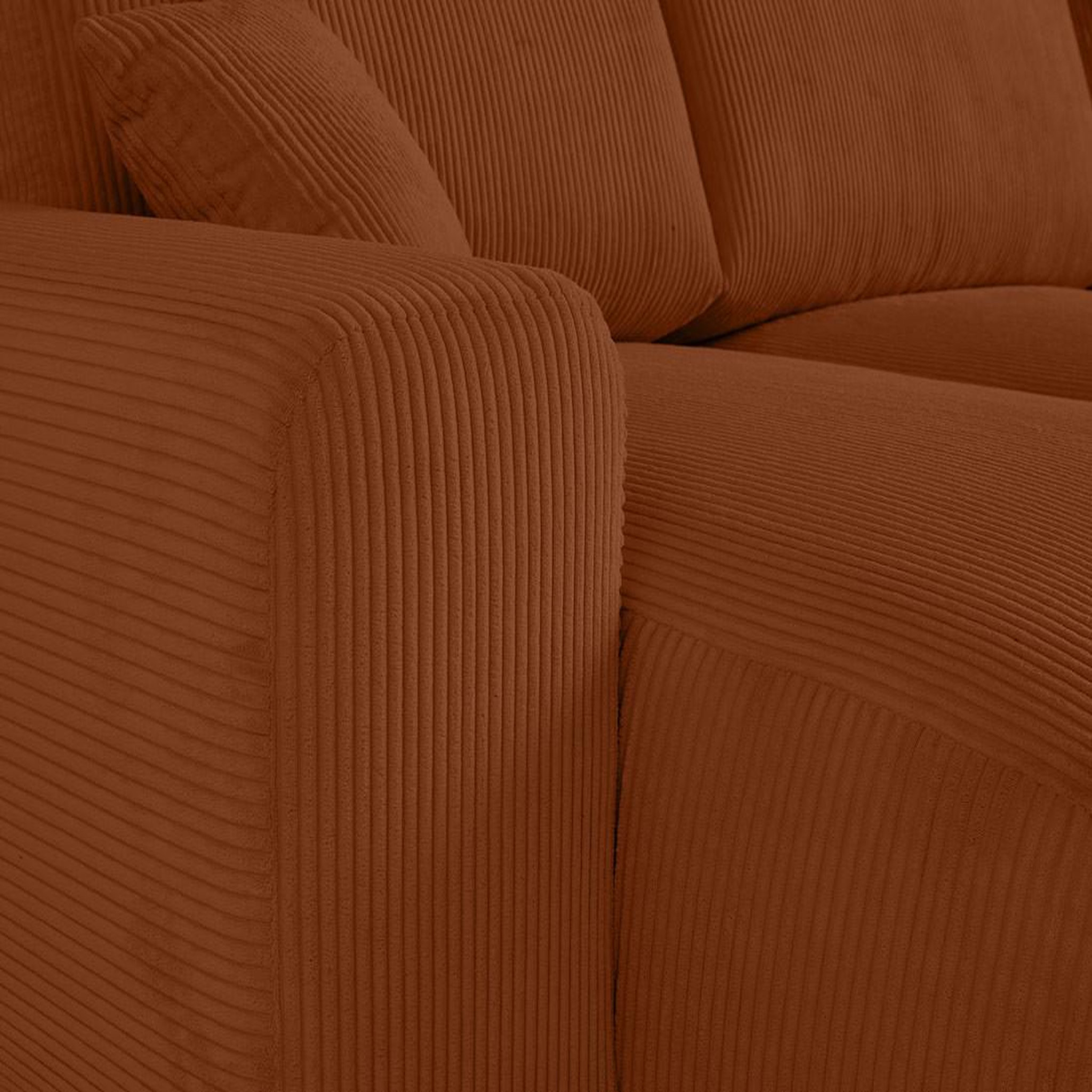 Voir la diapositive 5 : LISA DESIGN Garance - canapé panoramique en u - 7 places - en velours côtelé