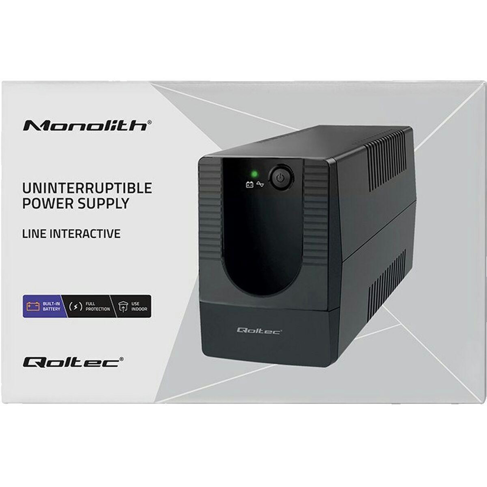 Voir la diapositive 2 : QOLTEC Onduleur Qoltec 53773 850 VA 480 W