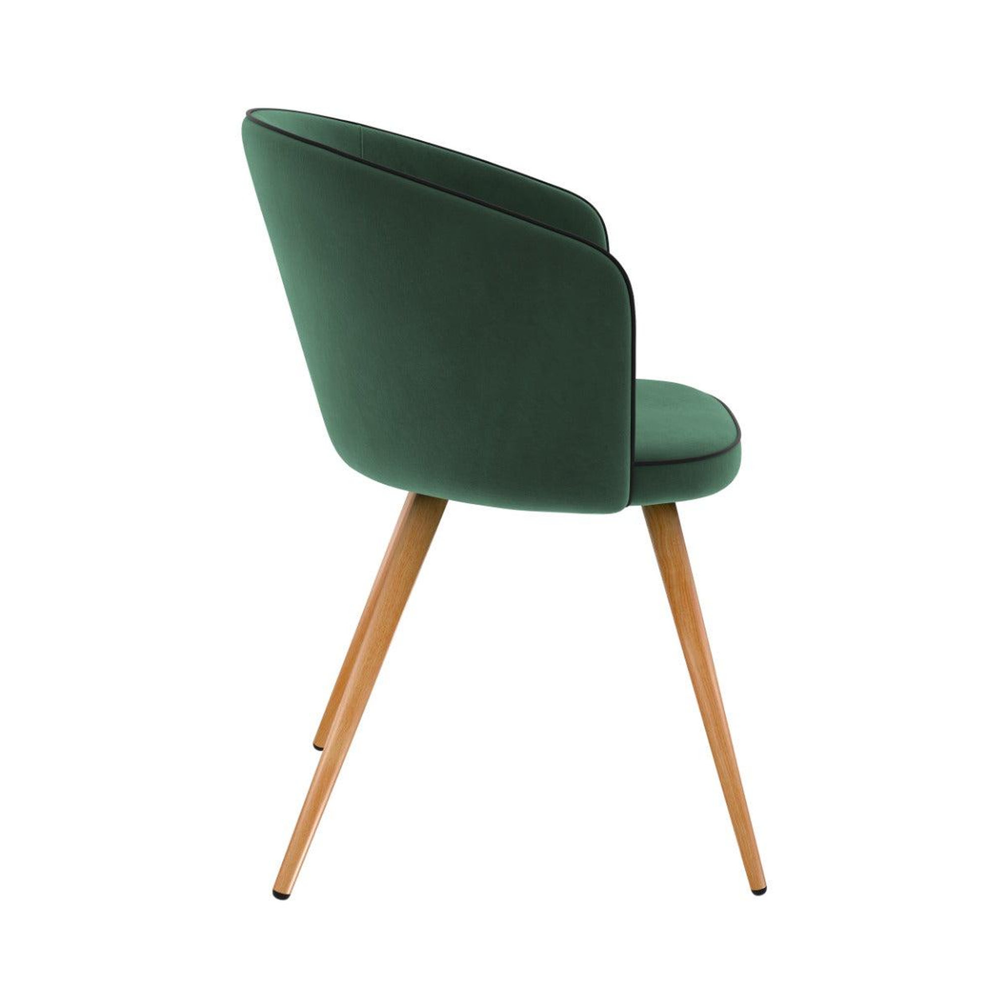 Voir la diapositive 6 : MAISON PAVANE Lot de 2 chaises en velours vert-chiara