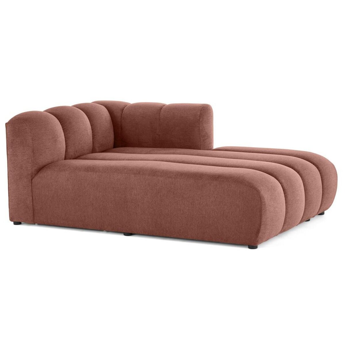 LISA DESIGN Debbie - module d'assise méridienne droit en tissu texturé