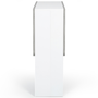 Voir la diapositive 6 : ID MARKET Table console pliable EDI 2-4 personnes blanche plateau effet béton 103 x 76 cm