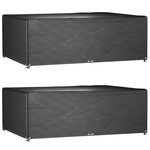 VIDAXL Housses de salon de jardin 2 pcs 12 œillets rectangulaire
