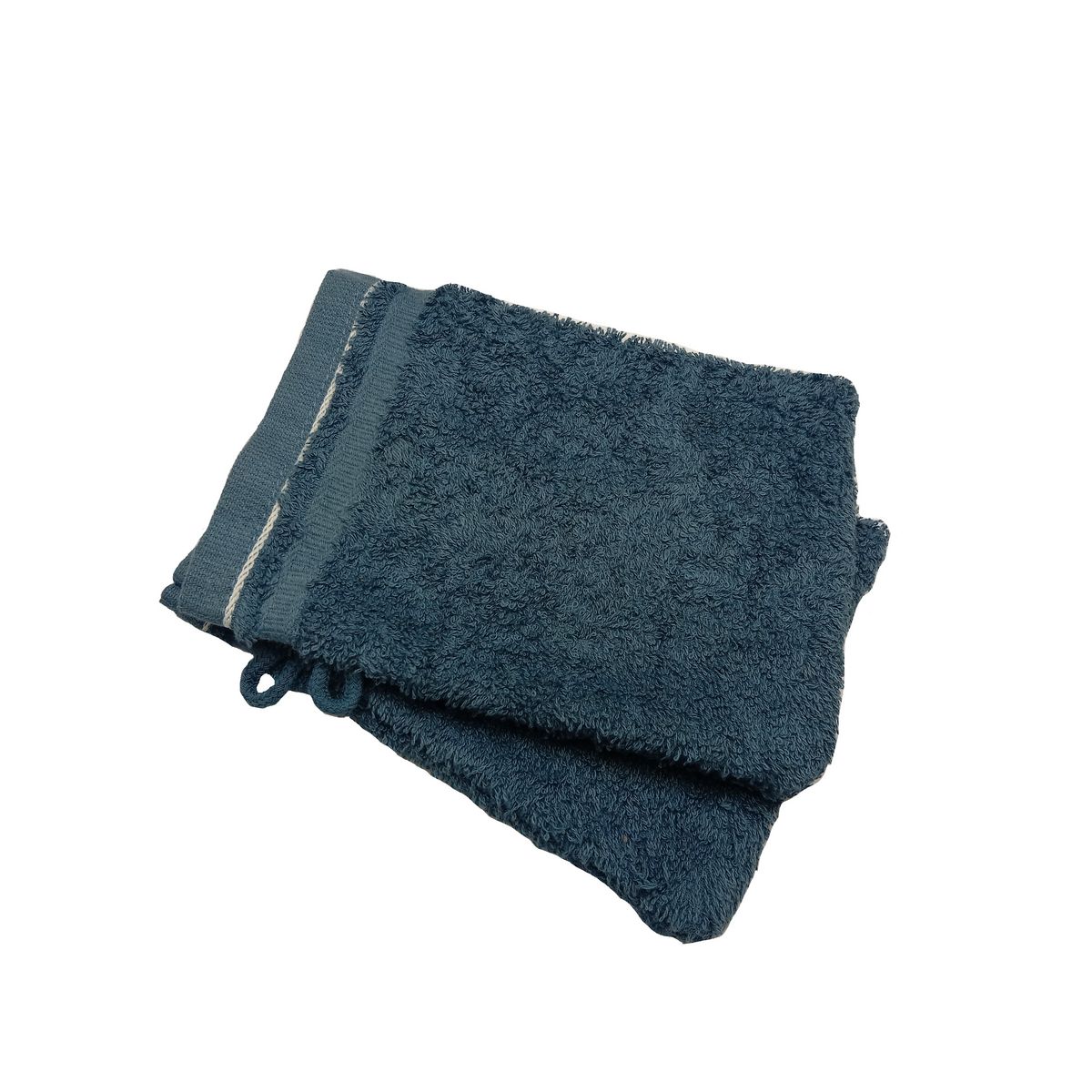 ACTUEL Lot de 2 gants de toilette unis en coton 450 g/m²