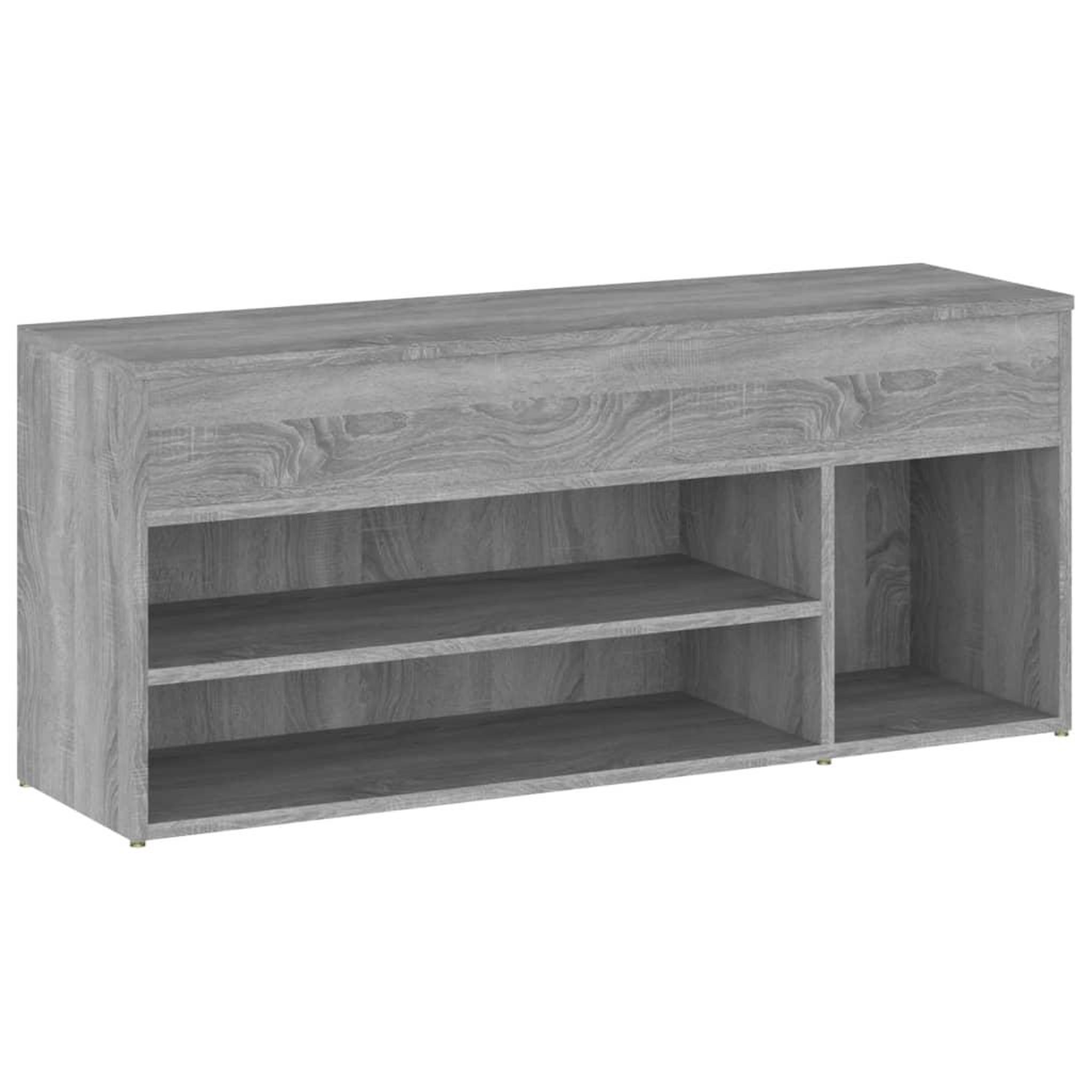 Voir la diapositive 5 : VIDAXL Banc a chaussures Sonoma gris 105x30x45 cm Bois d'ingenierie