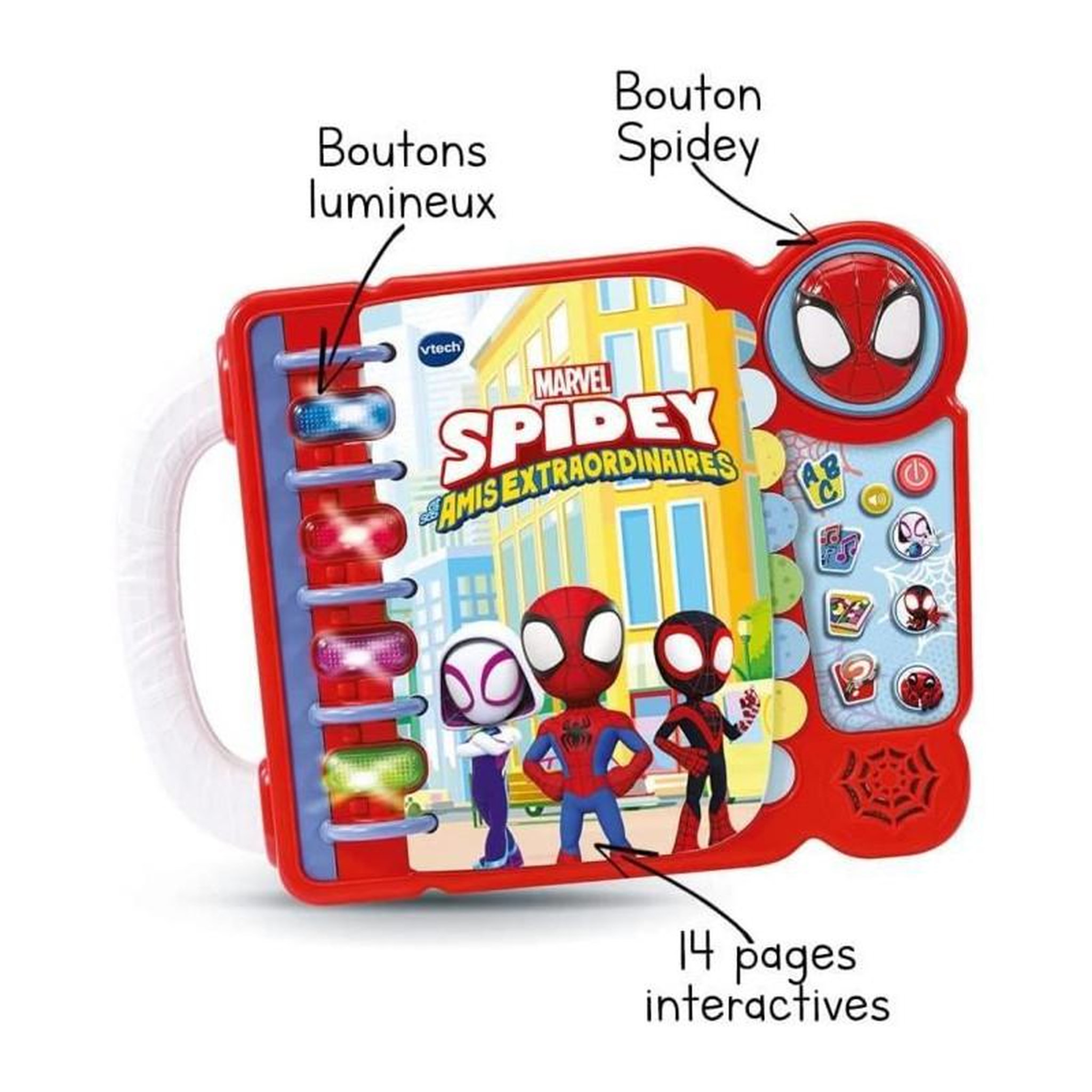 Voir la diapositive 2 : VTECH VTECH - SPIDEY - Mon Livre-Jeu Educatif