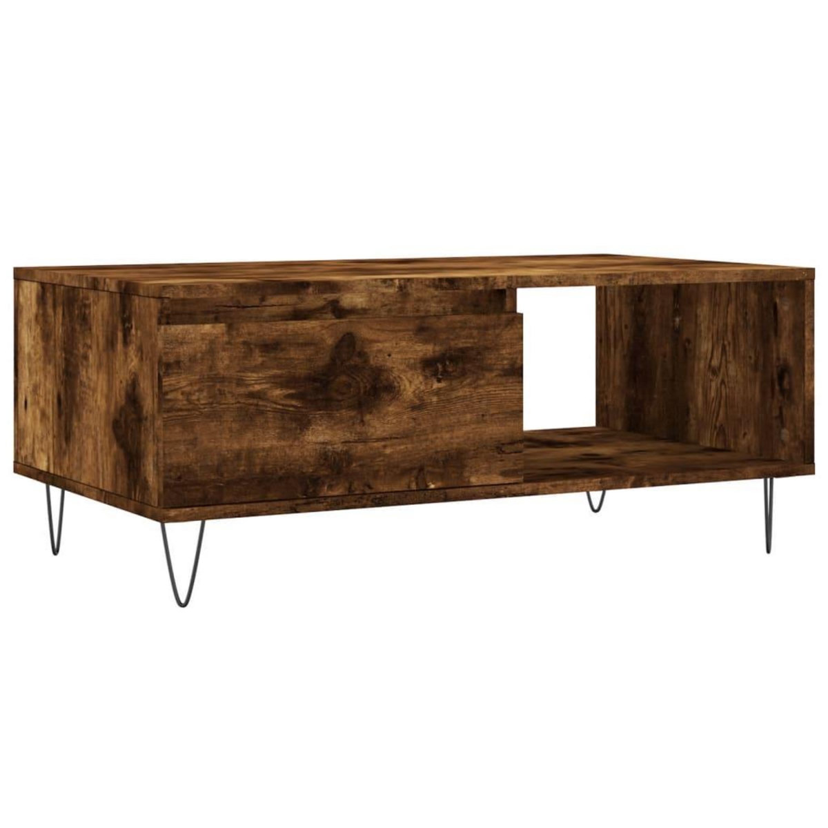 VIDAXL Table basse Chene fume 90x50x36,5 cm Bois d'ingenierie
