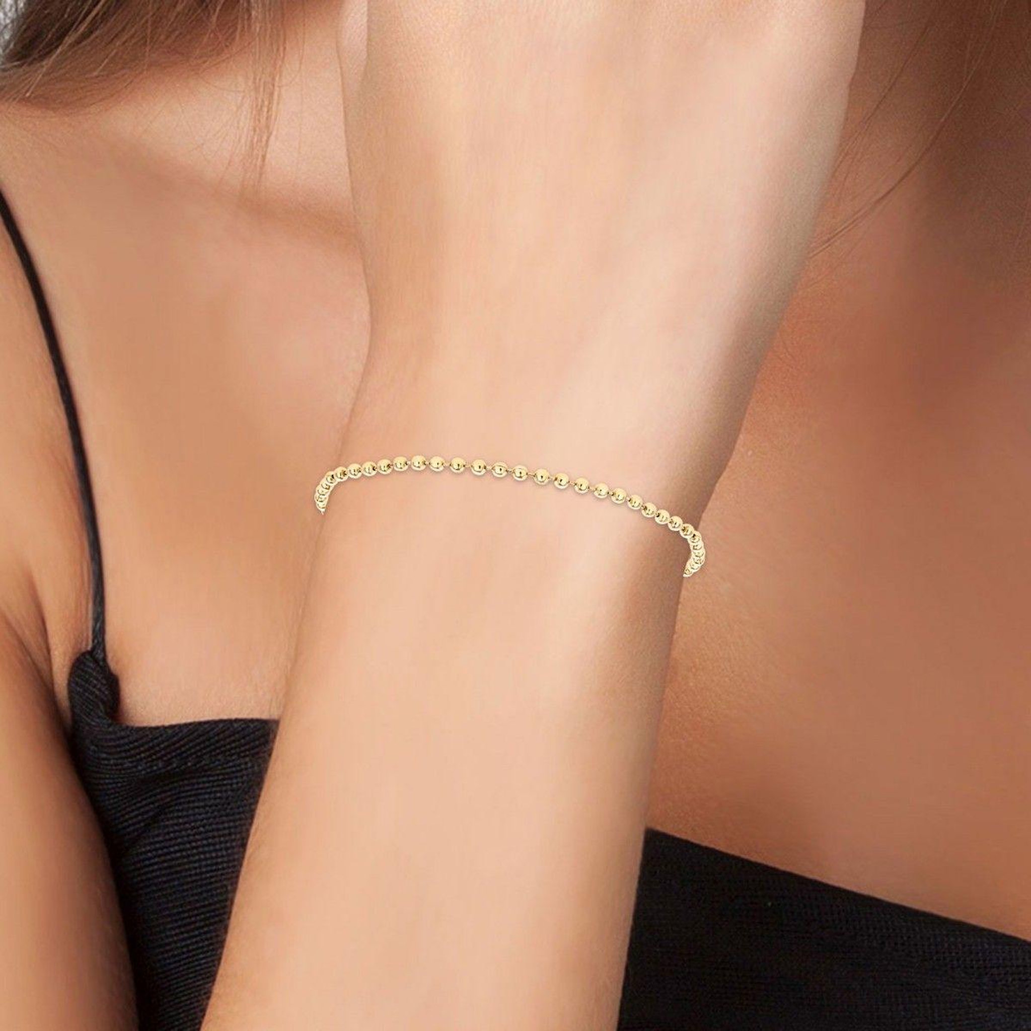Voir la diapositive 2 : SC BOHEME Bracelet maille boule par SC Bohème