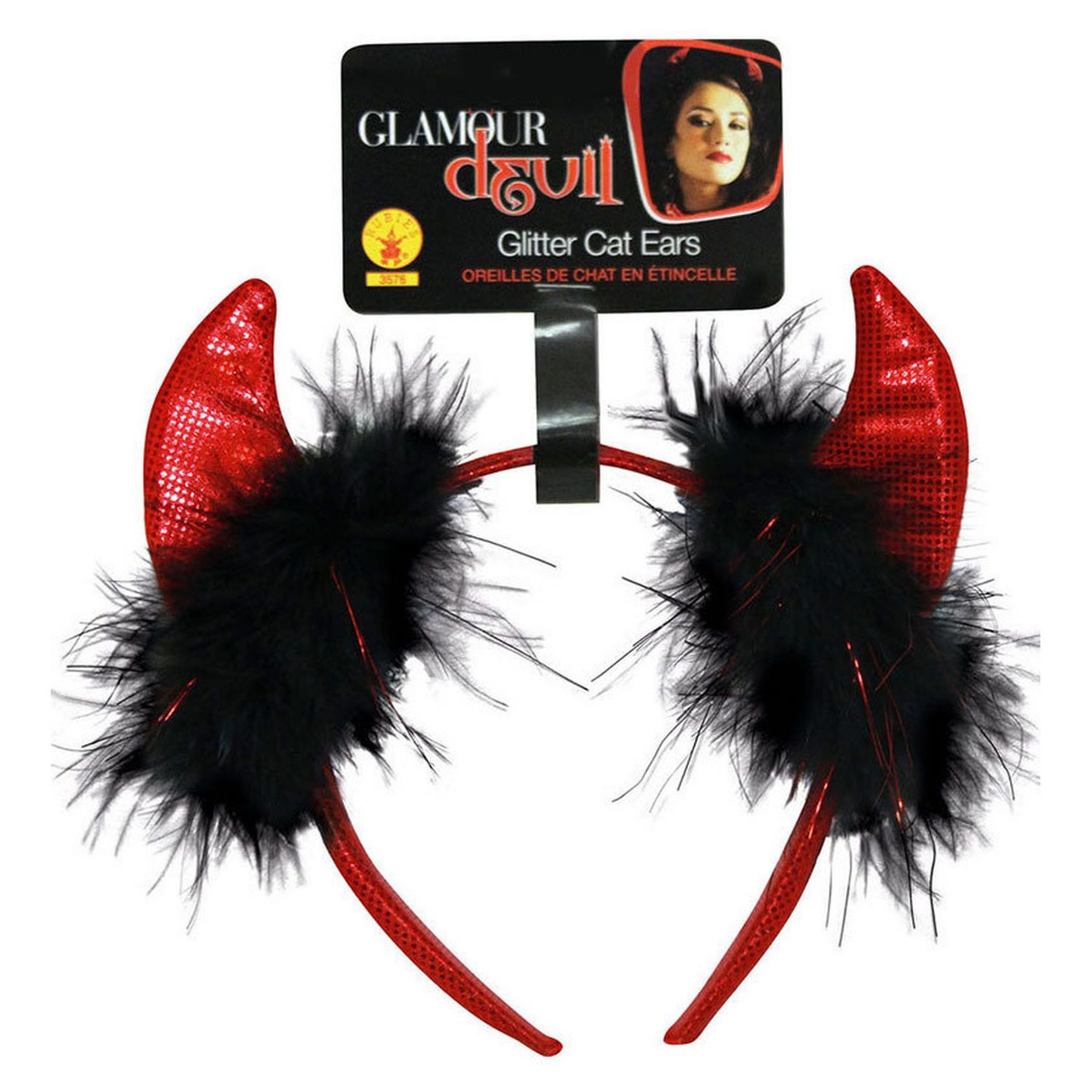 Serre-tête Diabla Avec Capuchon - Boland - Noir - Cornes De Diable - Accessoire Halloween Et Déguisement