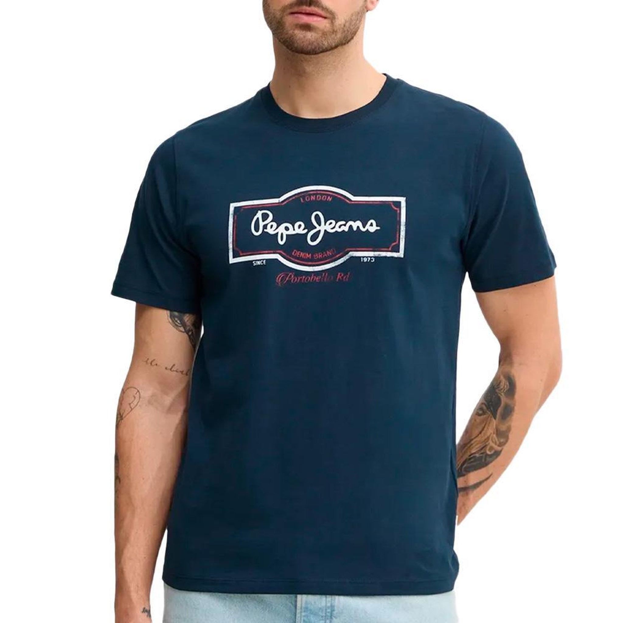 Pepe Jeans T-shirt Marine Homme Pepe Jeans Daxton. Coloris disponibles : Bleu