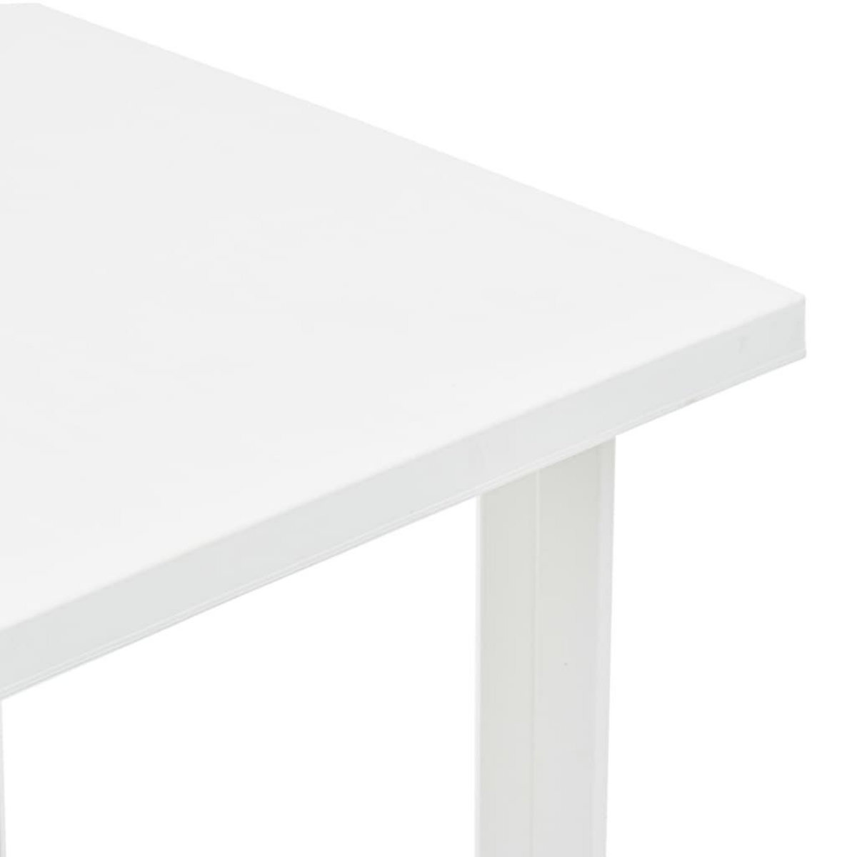 VIDAXL Table de jardin Blanc 80x75x72 cm Plastique