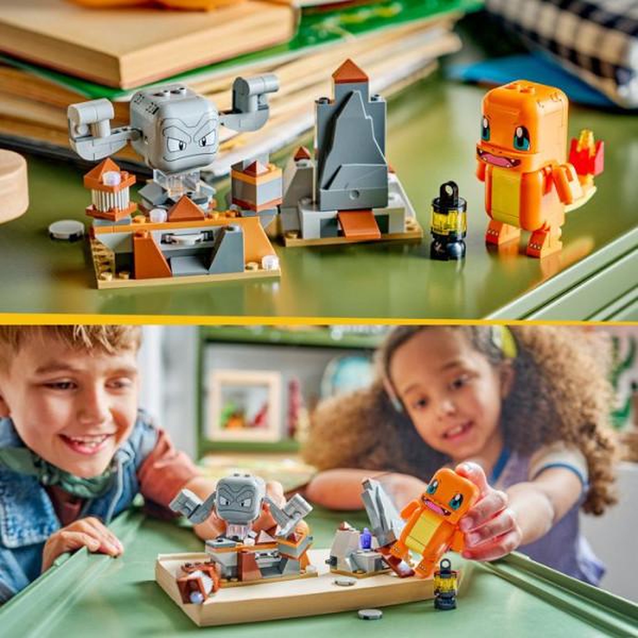 Voir la diapositive 6 : LEGO LEGO Pokémon 72157 - Set de construction compatible SMART Play™ - Salameche et Racaillou, Combat dans la grotte - Des 6 ans