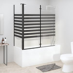 VIDAXL Cabine de douche a rayures 120x68x130 cm Verre trempe
