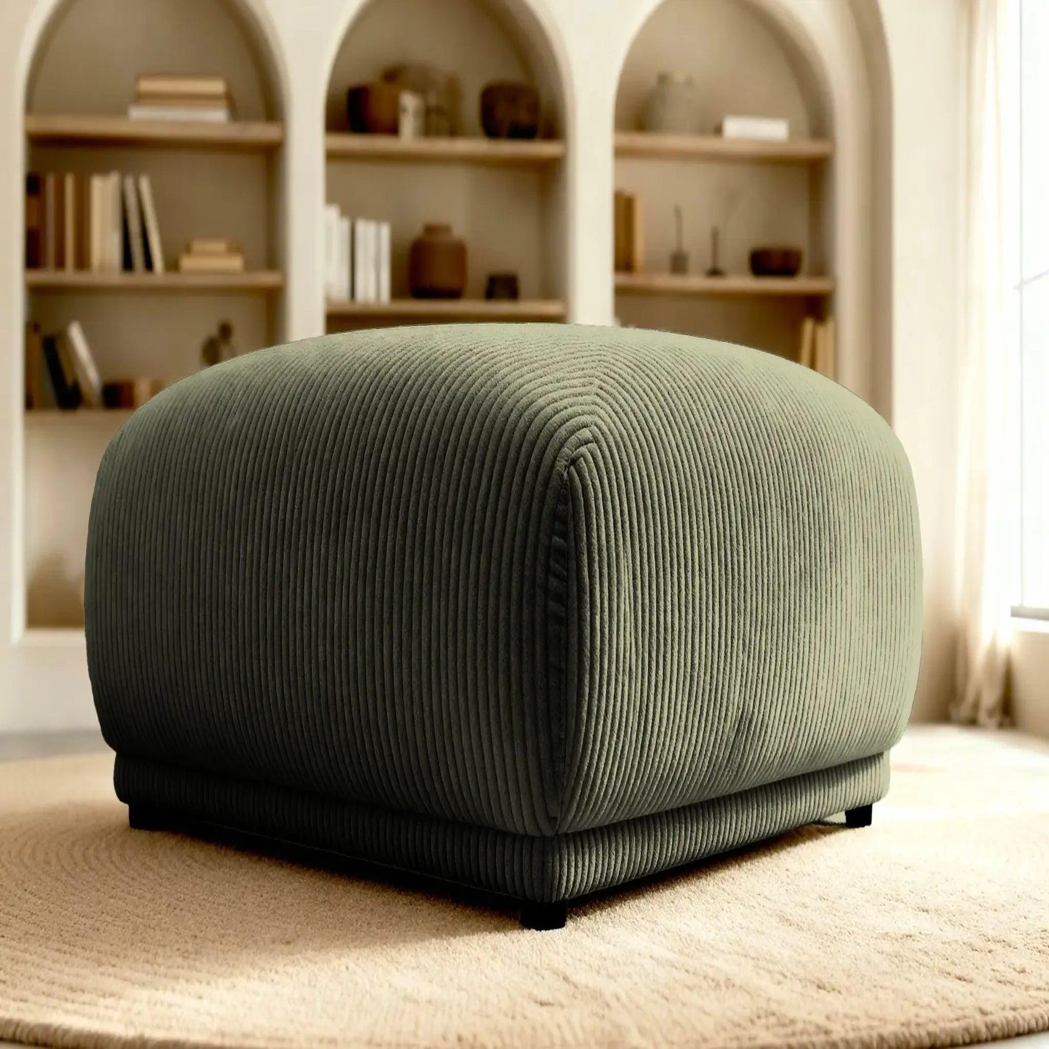 Voir la diapositive 3 : CASANOVA PARIS Rosalie - pouf velours cotelé