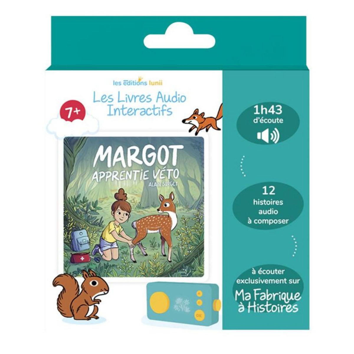 Lunii Coffret livre audio Lunii Margot apprentie véto pour conteuse