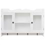 Voir la diapositive 3 : VIDAXL Vitrine murale avec etagere de Livre / DVD / Verre en MDF Blanc