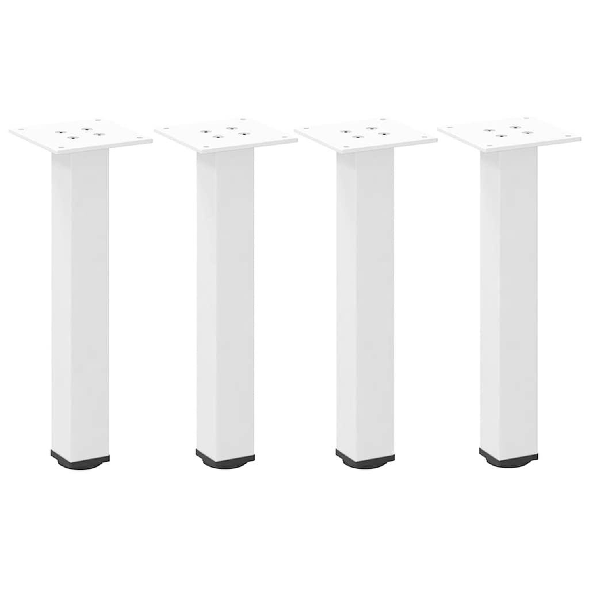 Voir la diapositive 2 : VIDAXL Pieds de table basse 4 pcs blanc 30-32 cm acier