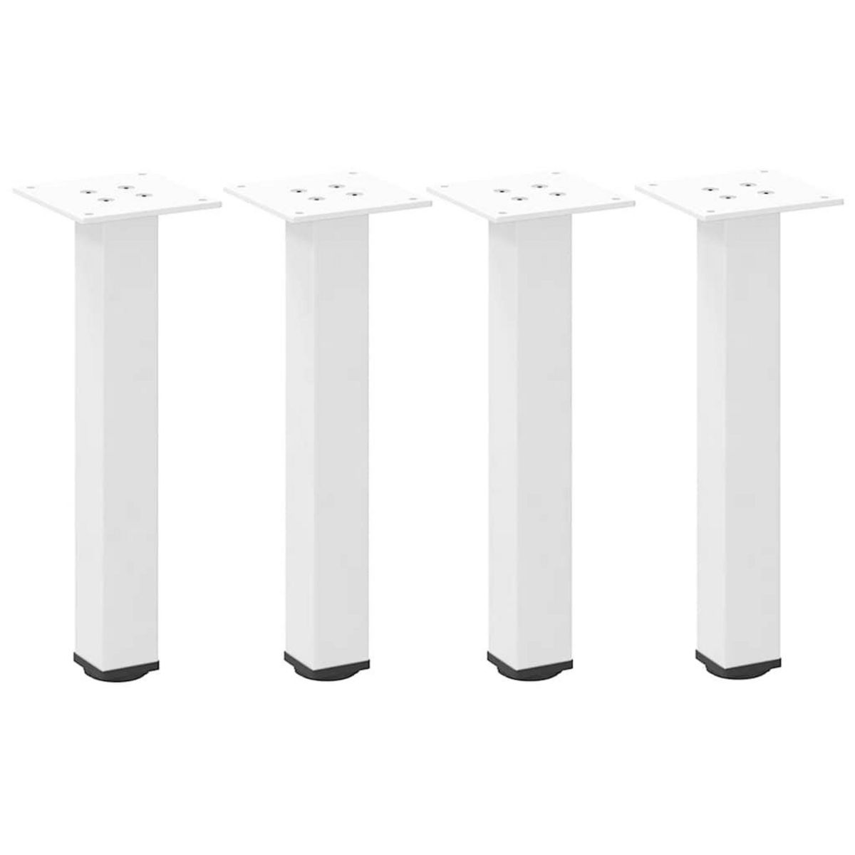 VIDAXL Pieds de table basse 4 pcs blanc 30-32 cm acier