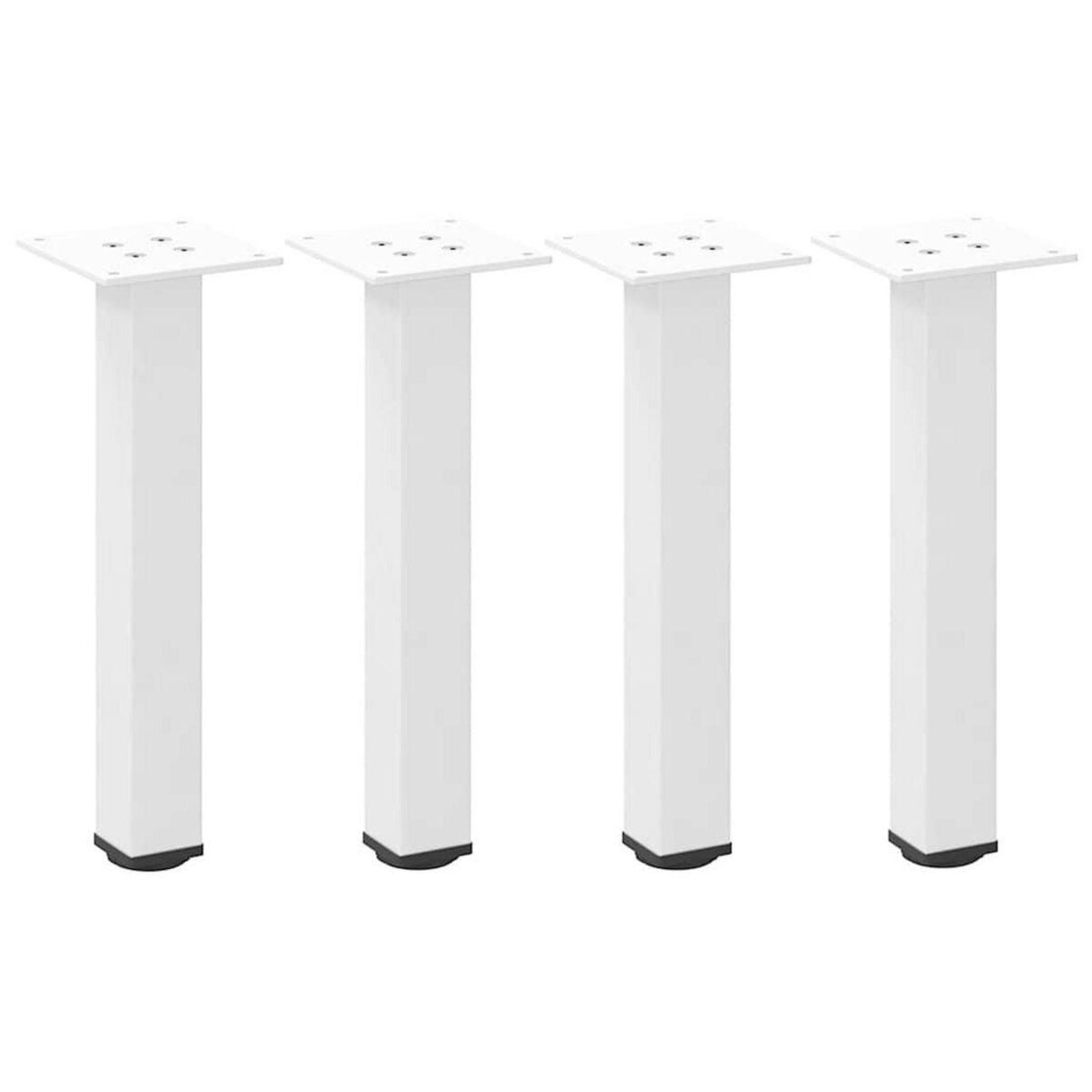 VIDAXL Pieds de table basse 4 pcs blanc 30-32 cm acier
