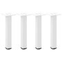 Voir la diapositive 2 : VIDAXL Pieds de table basse 4 pcs blanc 30-32 cm acier