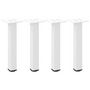Voir la diapositive 2 : VIDAXL Pieds de table basse 4 pcs blanc 30-32 cm acier