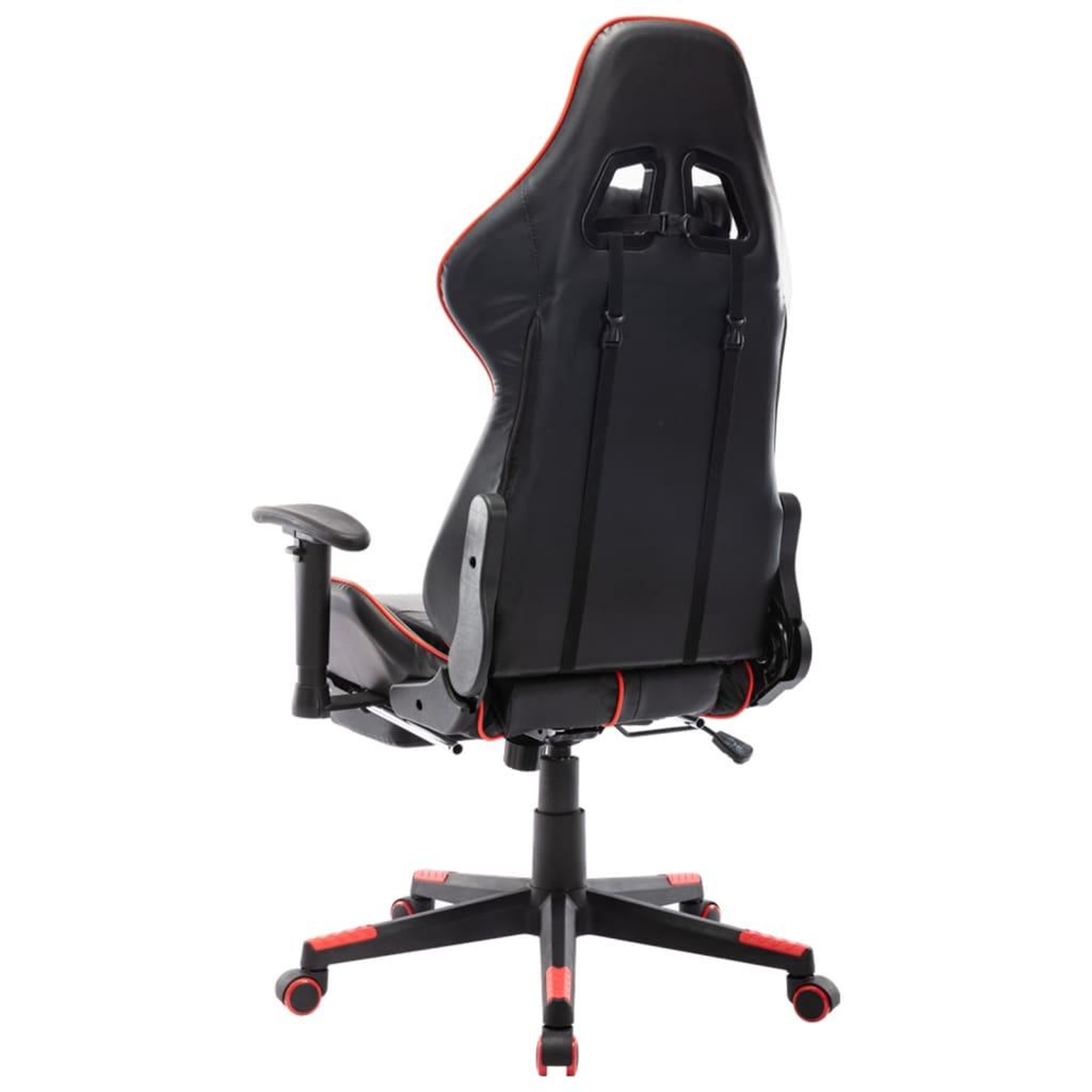 Voir la diapositive 4 : VIDAXL Chaise de jeu avec repose-pied Noir et rouge Cuir artificiel