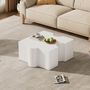 Voir la diapositive 5 : MERAX Table basse forme atypique blanc - 65x65 cm mdf