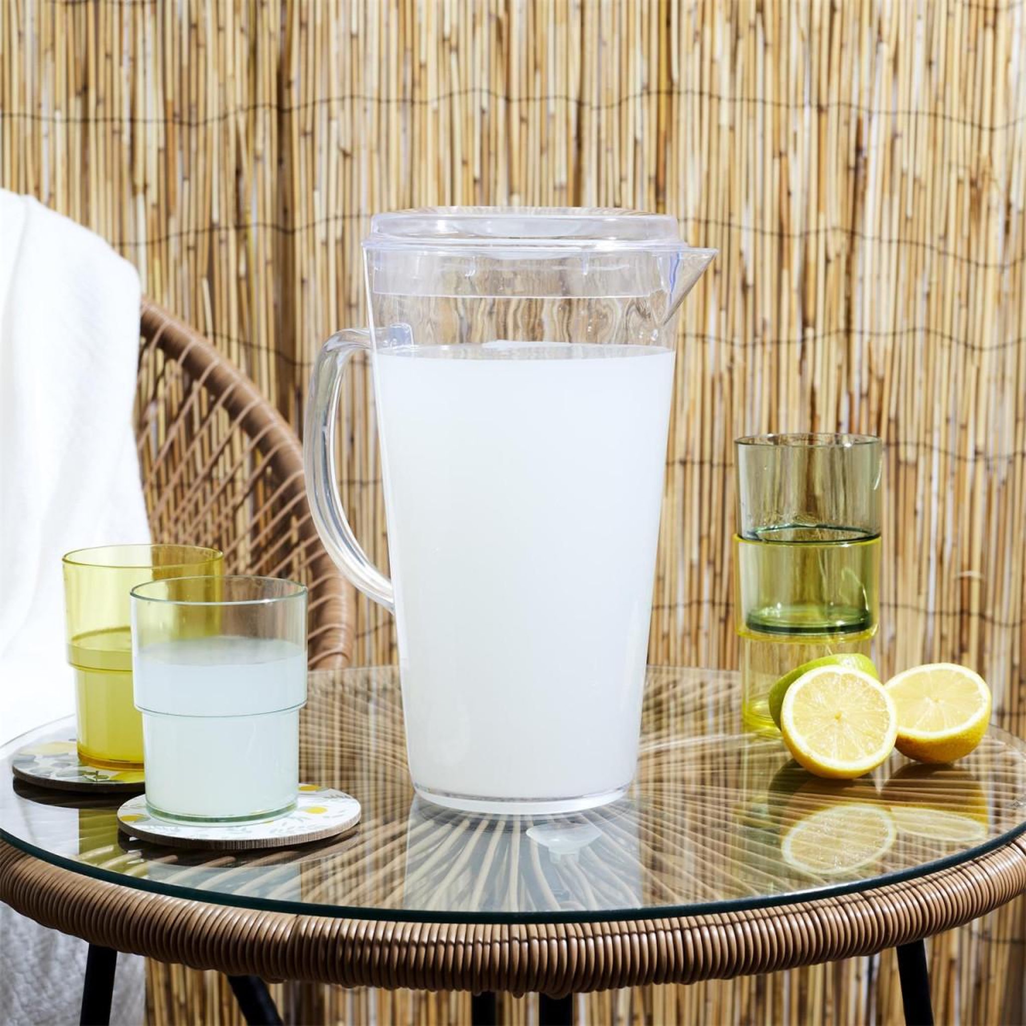 Voir la diapositive 5 : The Home Deco Factory Pichet & 4 verres  bain de soleil  25cm transparent