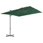 Voir la diapositive 2 : VIDAXL Parasol de jardin en porte-a-faux avec mat en acier vert