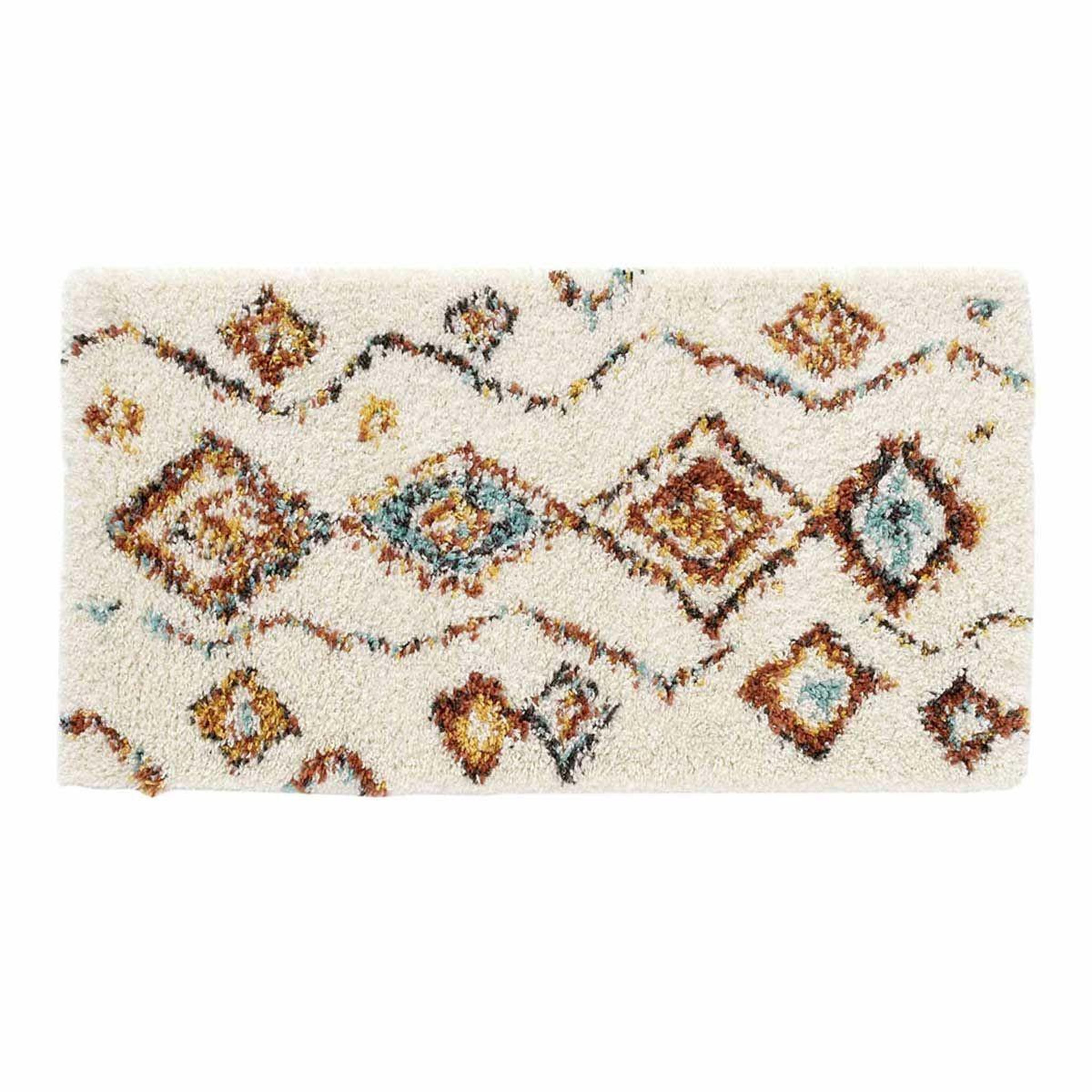 Douceur d'Intérieur Tapis déco shaggy  vasco  60x110cm multicolore
