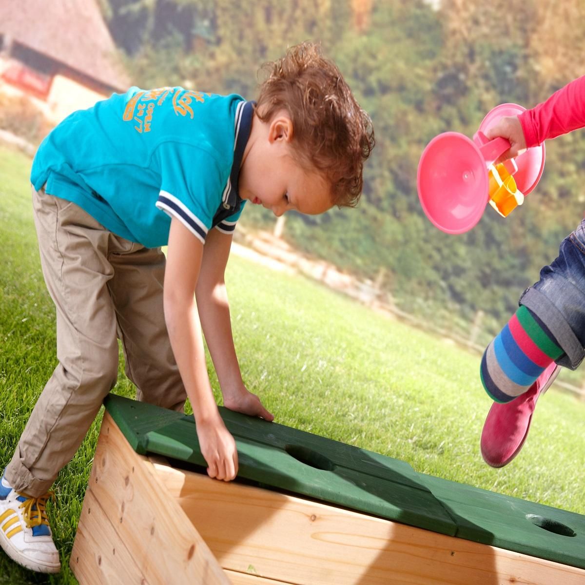 PRAGMA Bac à sable extérieur avec rangements - AMY