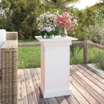 VIDAXL Support a fleurs Blanc 40x40x60 cm Bois de pin solide