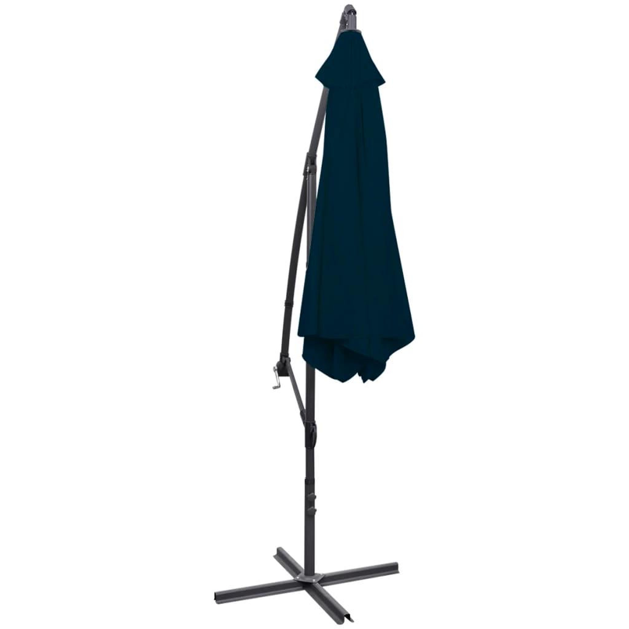 Voir la diapositive 4 : VIDAXL Parasol de jardin en porte-a-faux 3 m bleu
