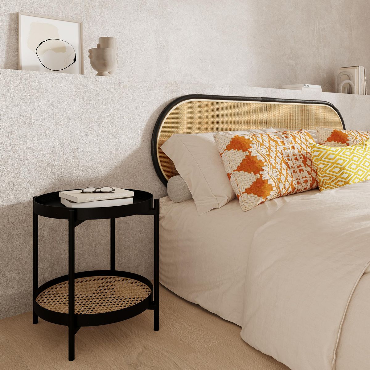 Rendez vous déco Tête de lit en rotin naturel 140 cm - Navahino