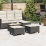 Voir la diapositive 3 : VIDAXL Tabourets jardin coussins 2 pcs noir 55x55x36 cm resine tressee