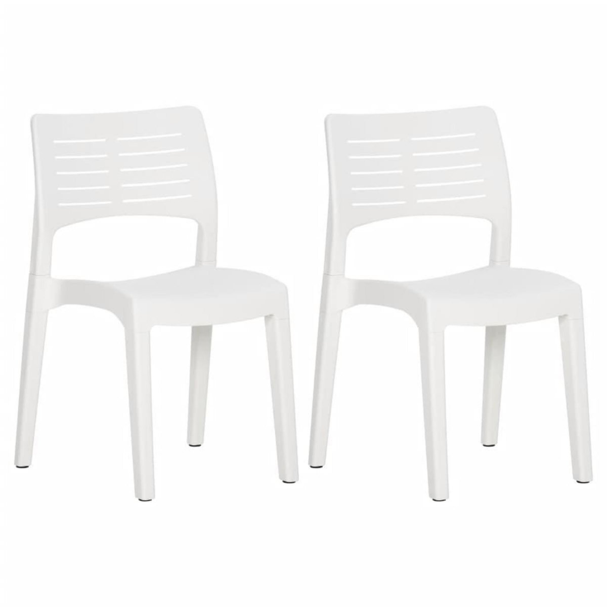 VIDAXL Chaises de jardin lot de 2 Blanc Polypropylene
