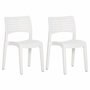 Voir la diapositive 2 : VIDAXL Chaises de jardin lot de 2 Blanc Polypropylene