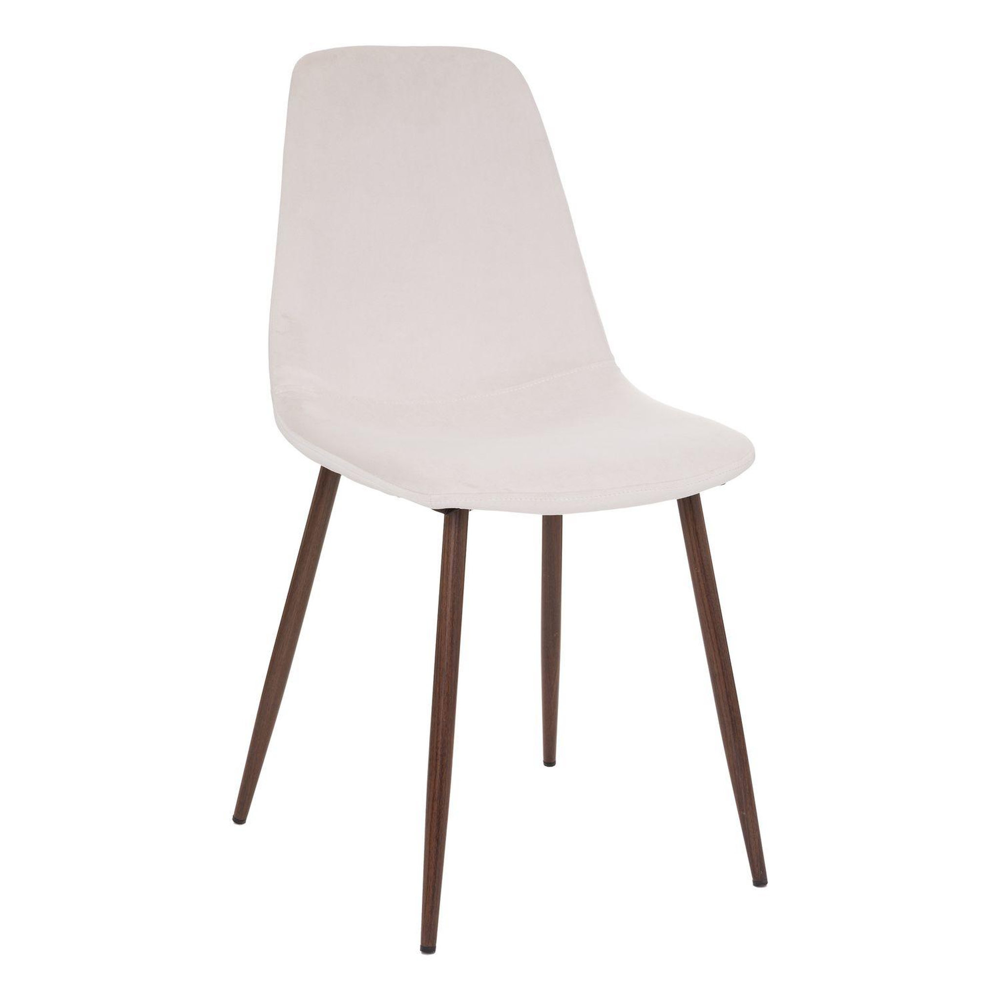 Voir la diapositive 4 : TOILINUX Lot de 4 Chaises confortables en polyester effet velours et pieds en fer