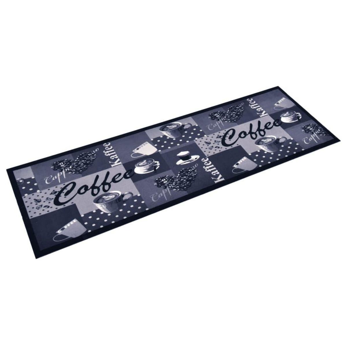 VIDAXL Tapis de cuisine lavable Bleu cafe 60x180 cm
