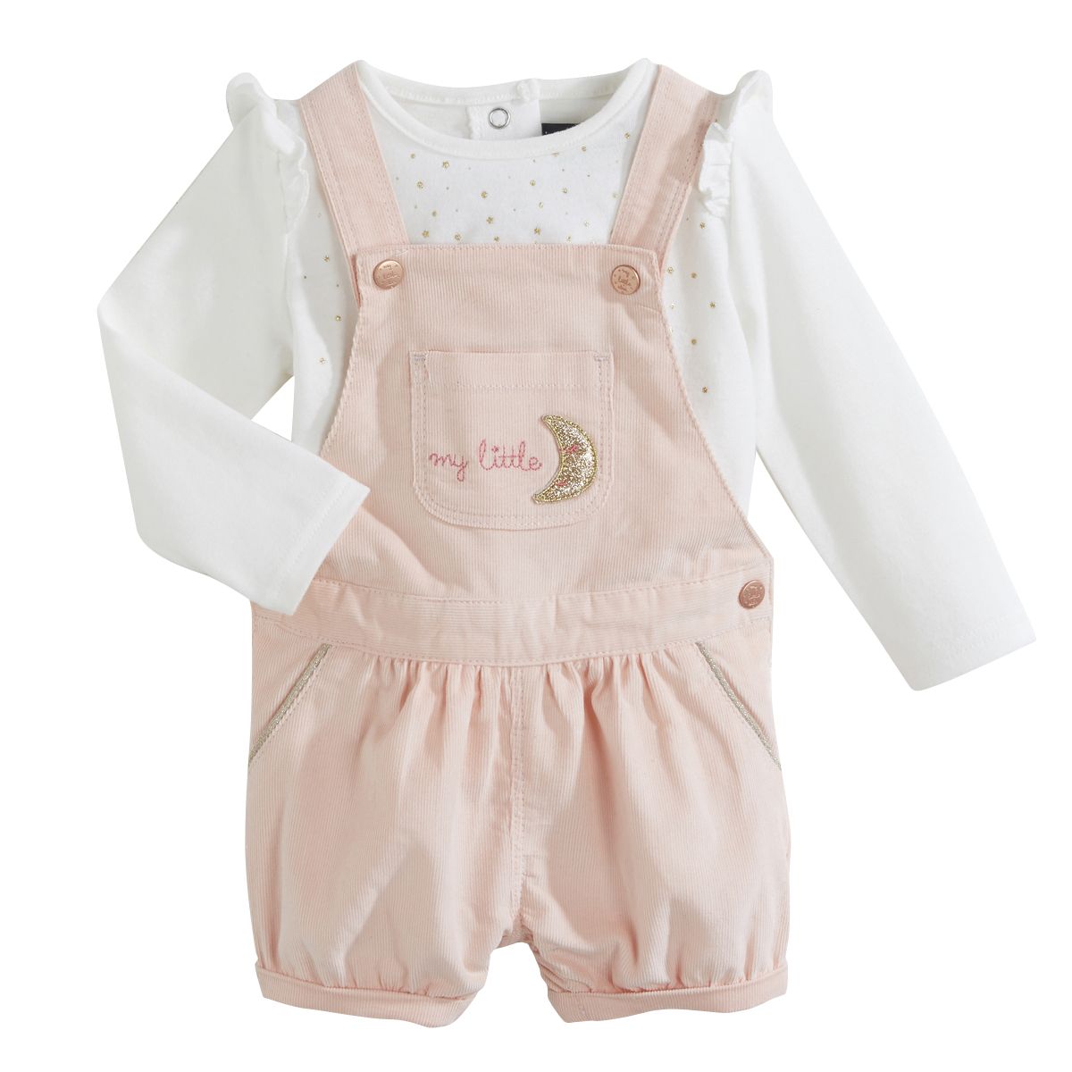 INEXTENSO Ensemble salopette + tee-shirt bébé