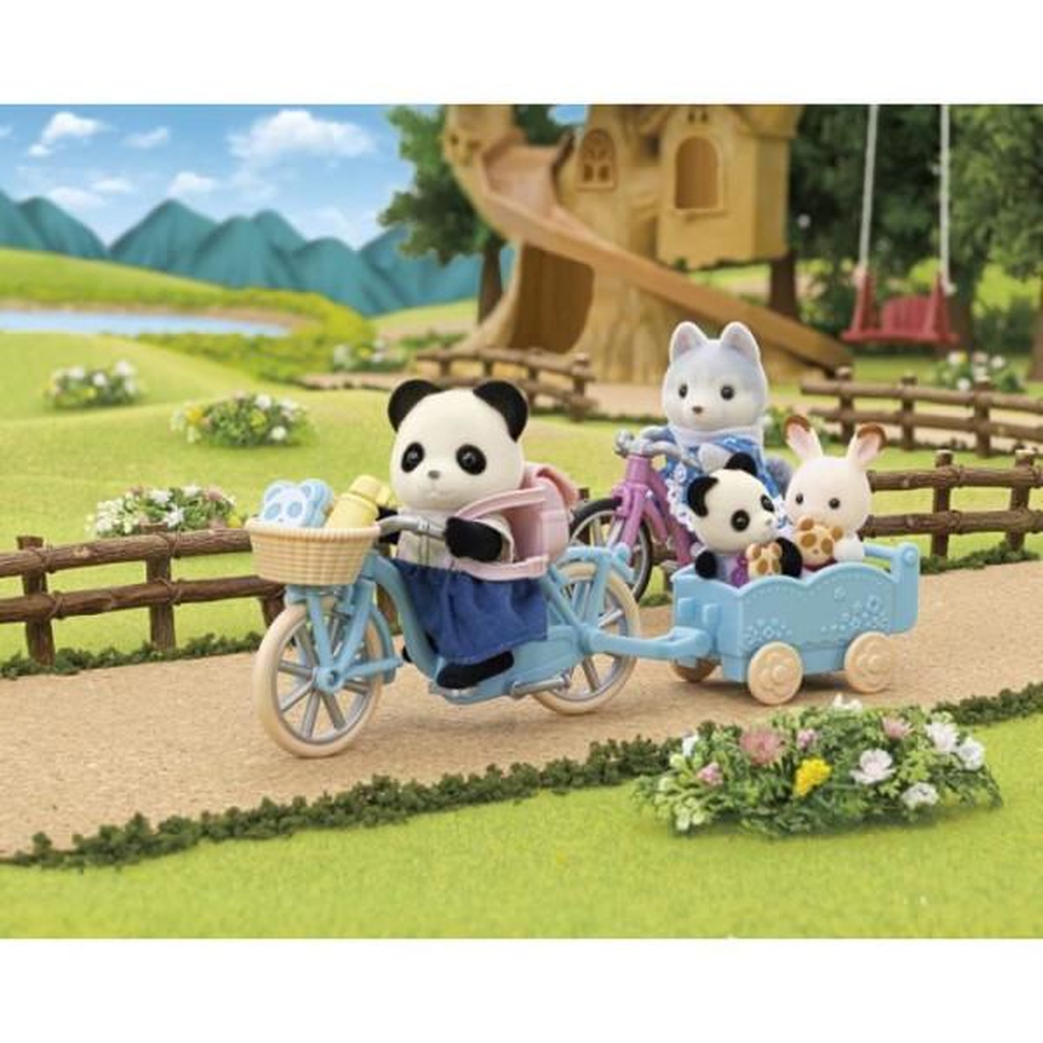 Voir la diapositive 5 : Sylvanian Families La fille panda, son vélo et sa remorque - SYLVANIAN FAMILIES - 5652 - Pour enfant a partir de 3 ans
