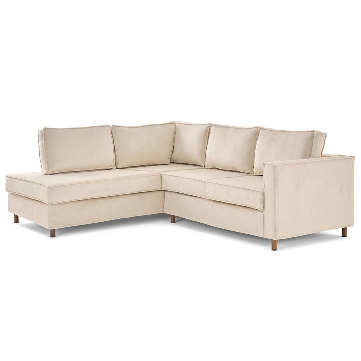 LISA DESIGN Jake - canapé déhoussable d'angle gauche 5 places en velours