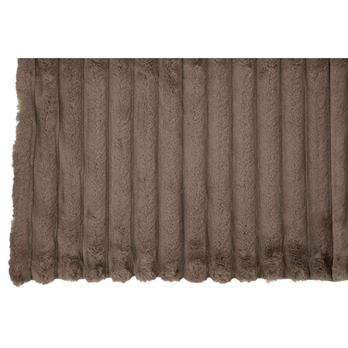 Paris Prix Plaid Design Uni  Corduroy  130x180cm Taupe Foncé