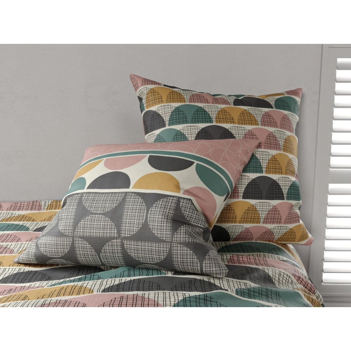 ATELIER DU COTON Parure housse de couette 100% coton 57fils thanos